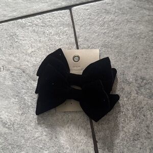 Black Velvet Hair Bow